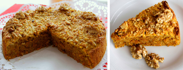 Apfel-Karotten-Kuchen mit Walnüssen Apfel-Karotten-Kuchen mit Walnüssen